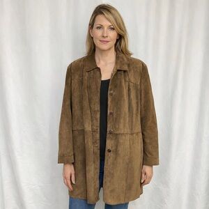 J. Jill Calf Suede Jacket, Coat, Outerwear, XL